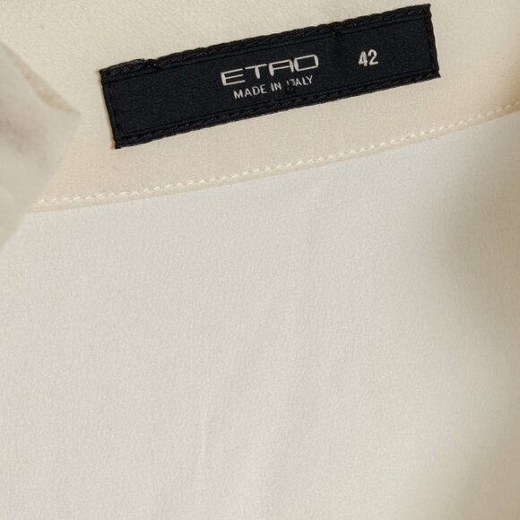 Etro Cream Silk Cowl Neck Tunic - Picture 4 of 9